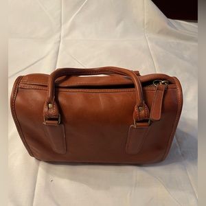 Coach tan leather medium purse with handles